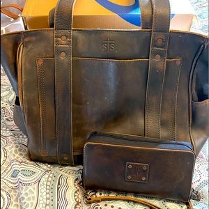 STS All leather concealed carry pocketbook and zip around full size wallet